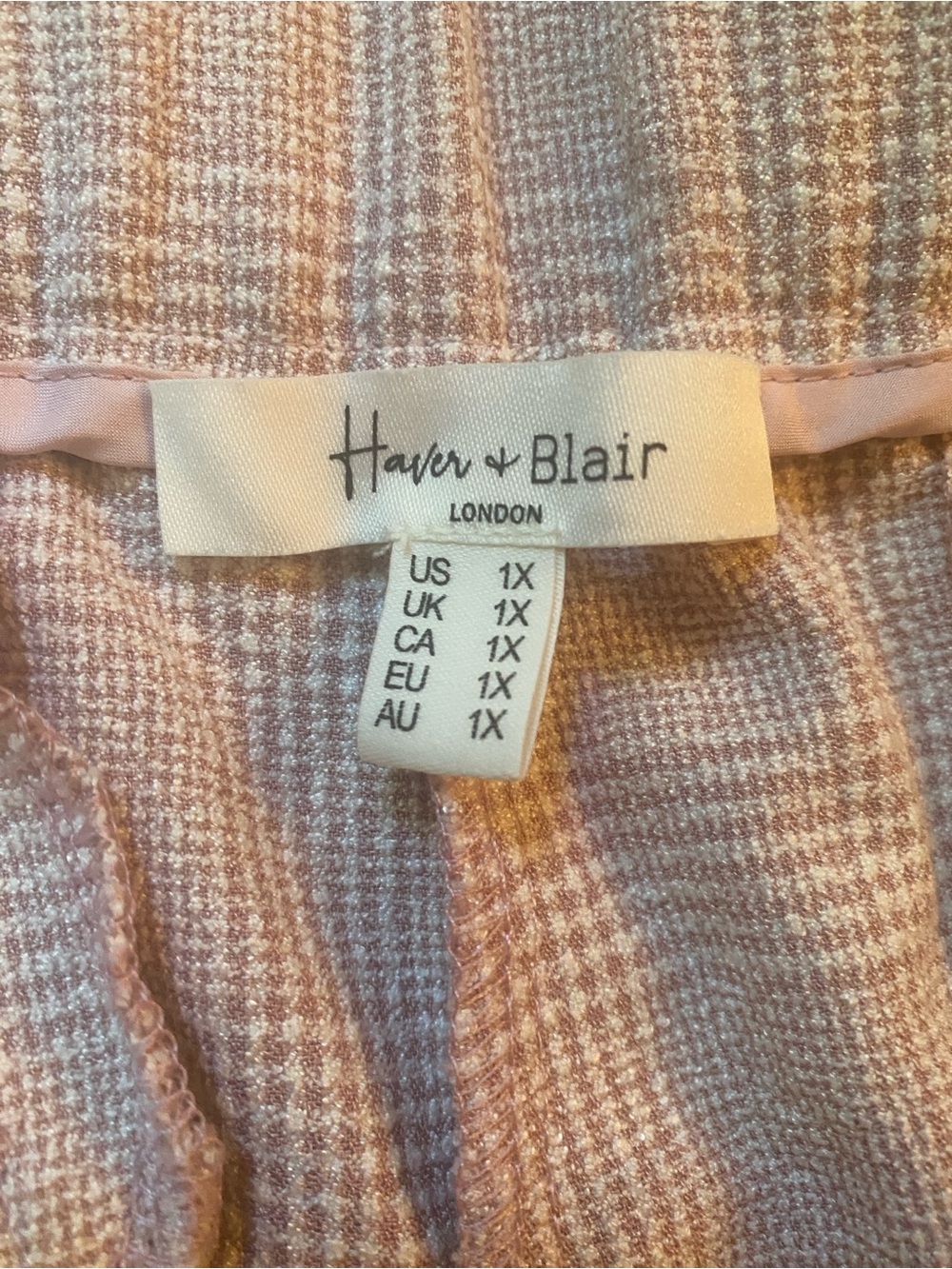 Haven + Blair London Plus Size 1X Plaid Wide Leg Trousers NWT – Quiet Luxury - Picture 10 of 10